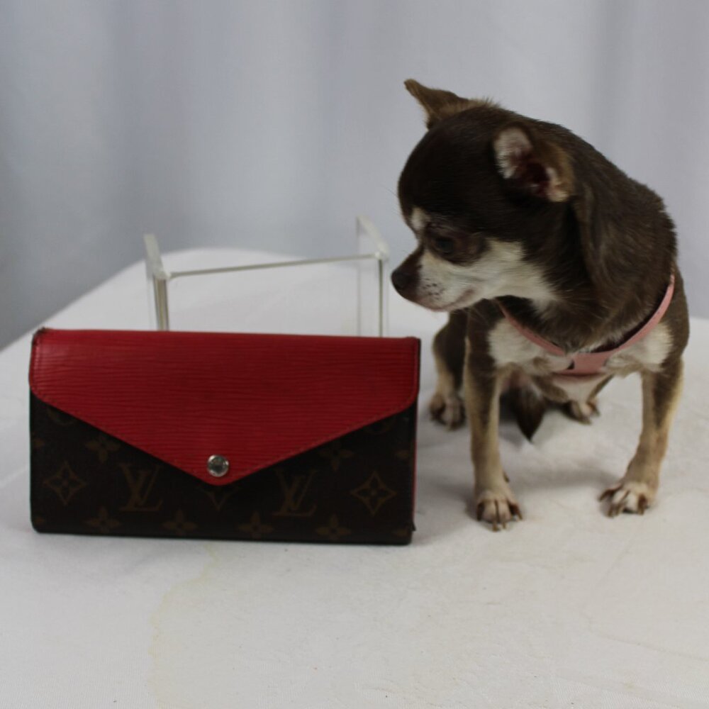Louis Vuitton Pigment Marie-Lou Monogram & Red Long Wallet - Picture 7 of 9